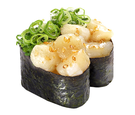 鹽味蔥花小貝柱軍艦