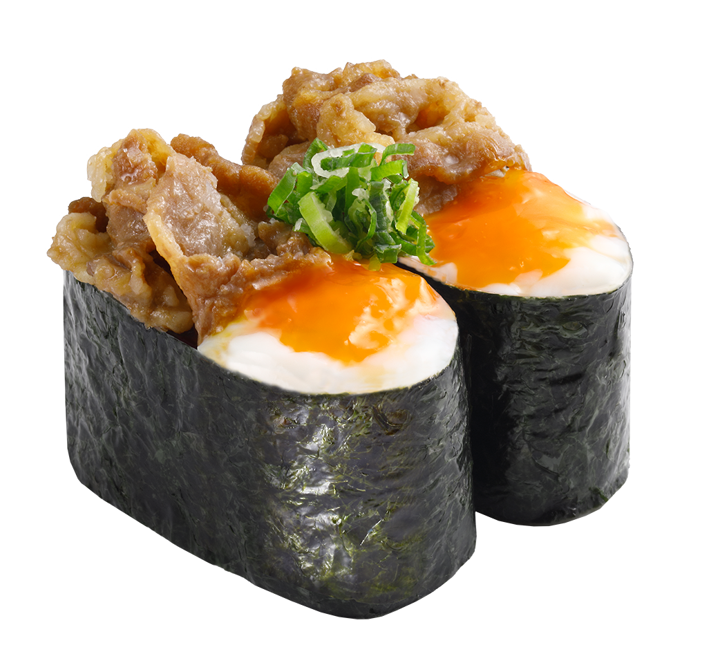 壽喜牛半熟蛋軍艦