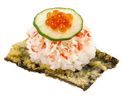 蟹肉魚卵磯邊揚握壽司 