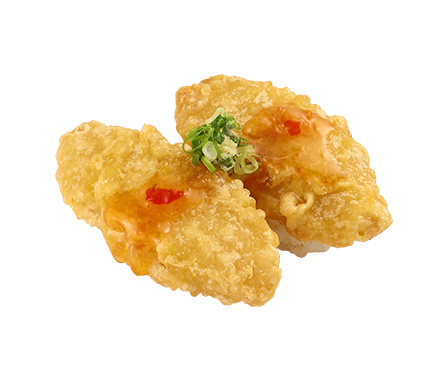 甜辛醬白身魚天婦羅握壽司